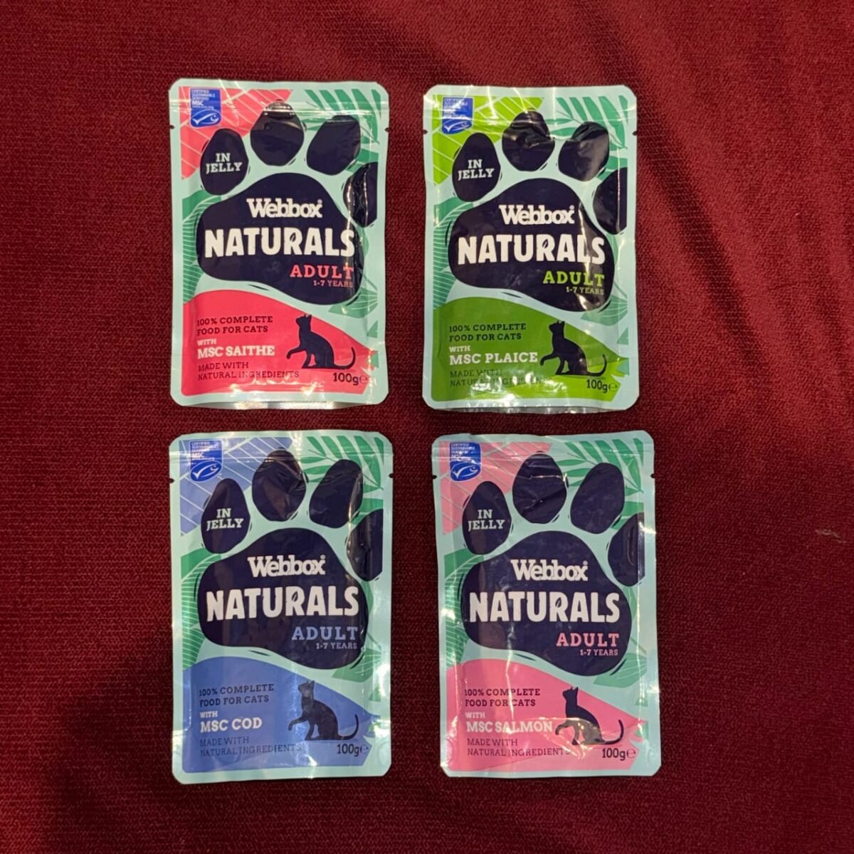 Webbox Naturals Jelly for Adults (100g) with COD | Saithe | Plaice | Salmon - Image 1